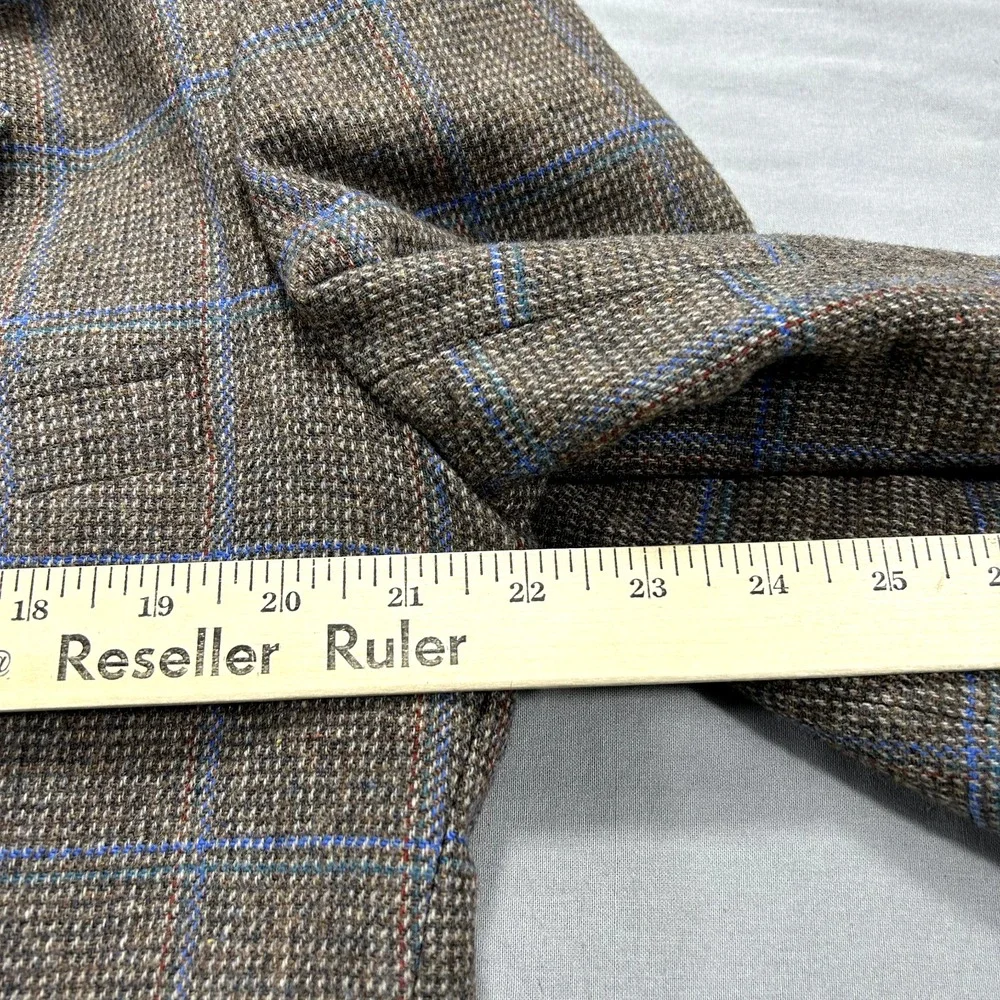 VINTAGE Pendleton‎ Blazer Mens 42 Brown Check Wool Sport Coat Jacket 80s